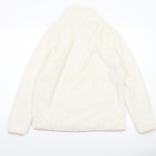Dunnes Women’s Ivory 1/4 Zip Fleece Pullover Sweatshirt M