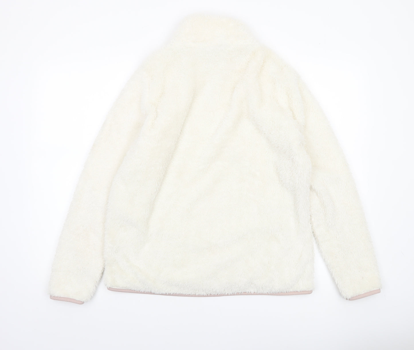 Dunnes Women’s Ivory 1/4 Zip Fleece Pullover Sweatshirt M