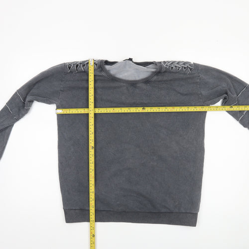 Mavi Womens Grey Crew Neck Pullover Sweatshirt Medium