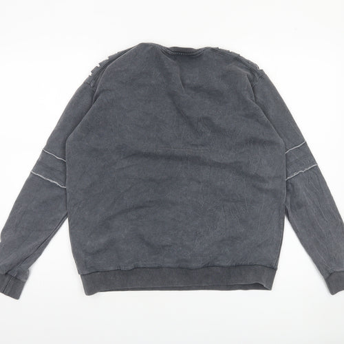 Mavi Womens Grey Crew Neck Pullover Sweatshirt Medium