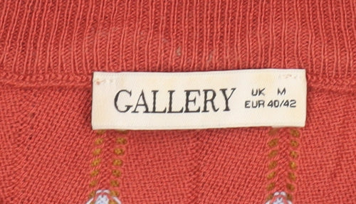 Gallery Women’s Multicoloured Crew Neck Cotton Blend Jumper Size M