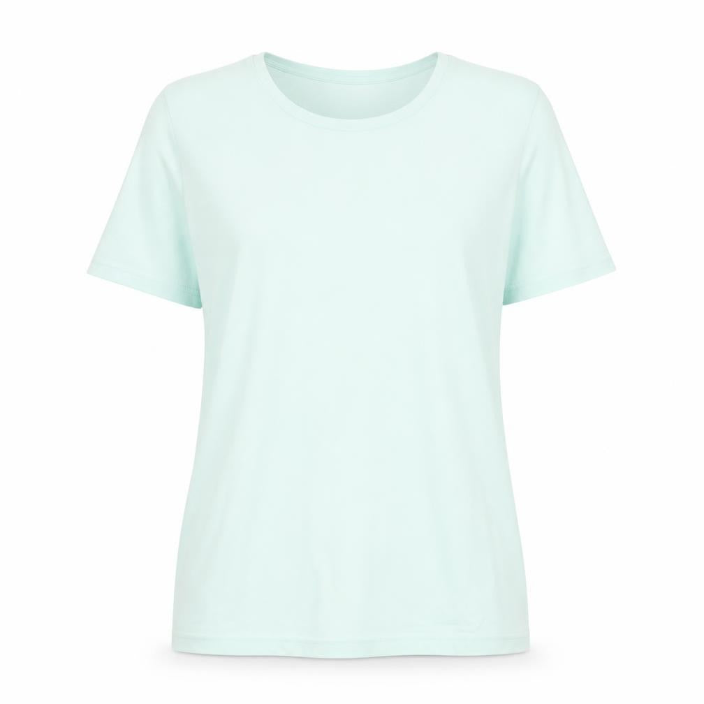 Damart Women’s Green Cotton Short Sleeve Basic T-Shirt Size 14/16