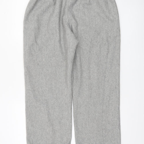 Cotswold Collections Women Grey Wool Blend Lined Straight Trousers Size 14