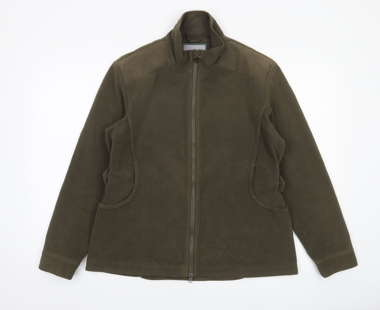 Alan Paine Womens Green Fleece Jacket Size 14 Country Outdoor Style