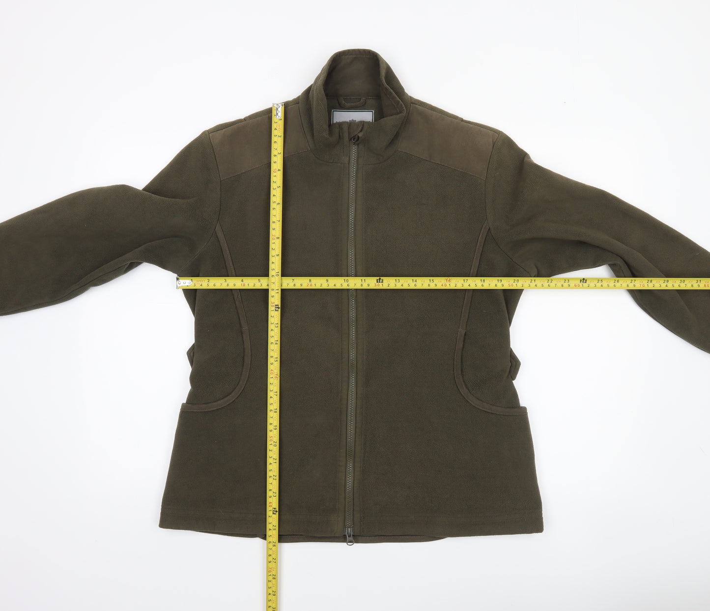 Alan Paine Womens Green Fleece Jacket Size 14 Country Outdoor Style