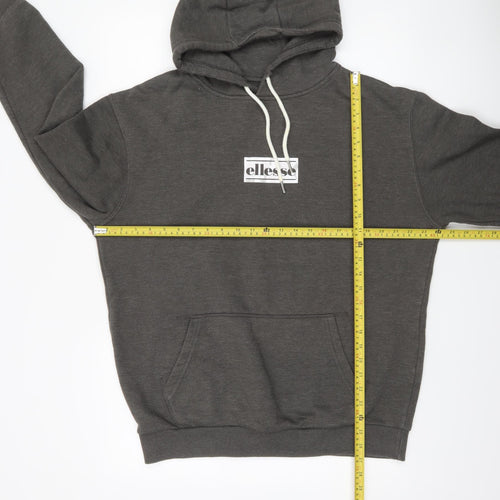 Ellesse Men's Grey Pullover Hoodie Medium Regular Fit Logo Sweatshirt