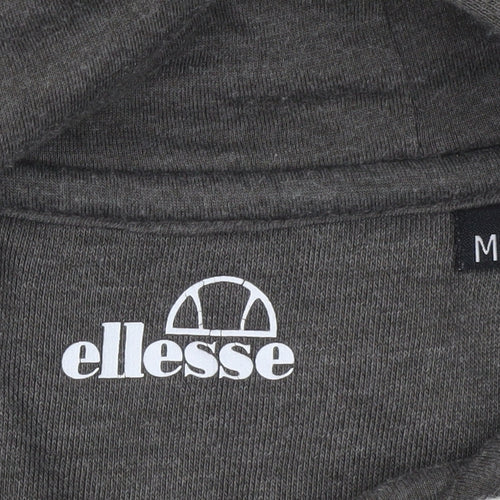 Ellesse Men's Grey Pullover Hoodie Medium Regular Fit Logo Sweatshirt