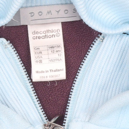 Domyos Girls Blue Full Zip Fleece Hoodie 12 Years