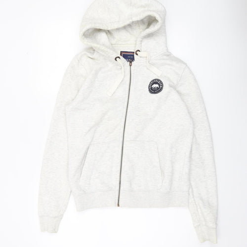 SoulCal & Co Women Grey Full Zip Hoodie UK 12 Cotton Blend Casual