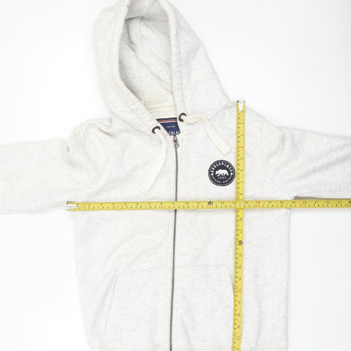 SoulCal & Co Women Grey Full Zip Hoodie UK 12 Cotton Blend Casual