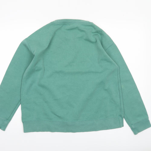 Adidas Womens Green Crew Neck Long Sleeve Pullover Sweatshirt UK 8