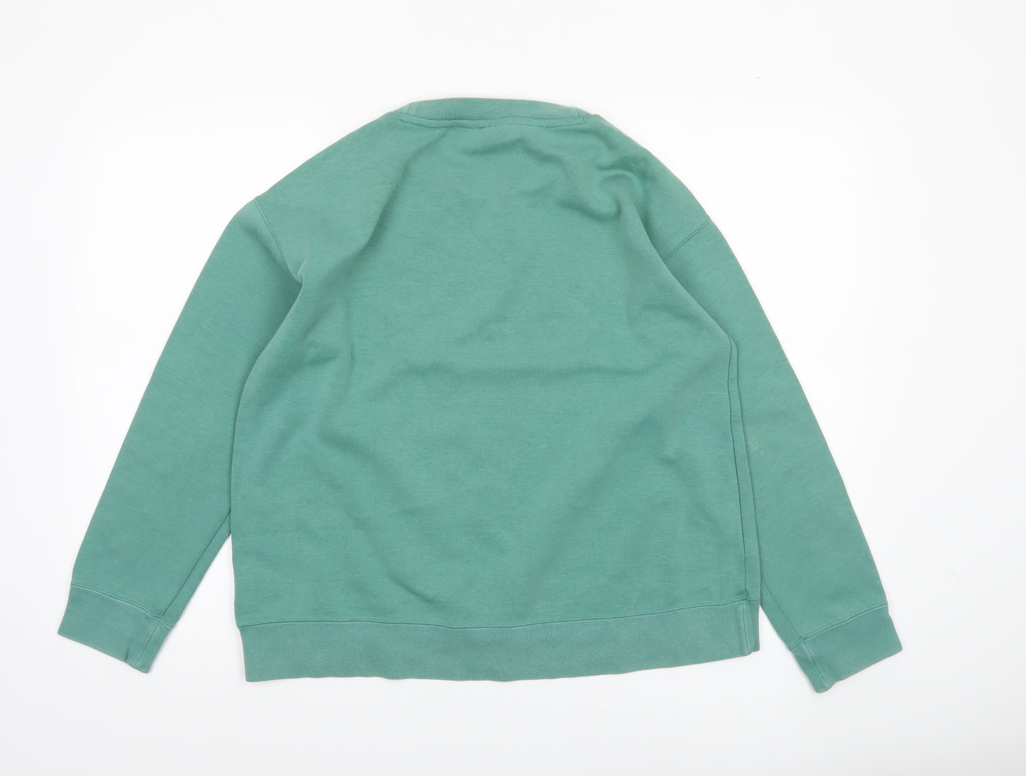 Adidas Womens Green Crew Neck Long Sleeve Pullover Sweatshirt UK 8