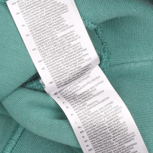 Adidas Womens Green Crew Neck Long Sleeve Pullover Sweatshirt UK 8