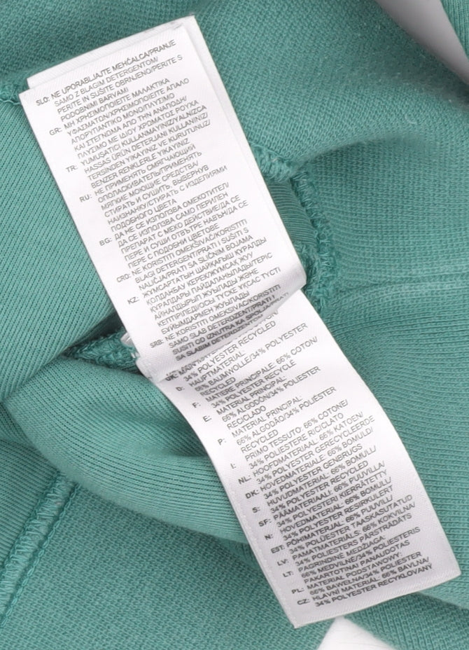 Adidas Womens Green Crew Neck Long Sleeve Pullover Sweatshirt UK 8