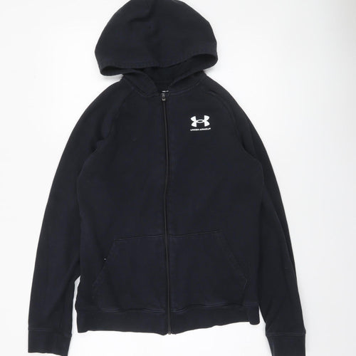 Under Armour Boys Black YXL Full Zip Hoodie ColdGear Fleece