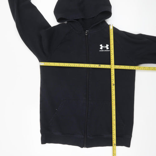 Under Armour Boys Black YXL Full Zip Hoodie ColdGear Fleece