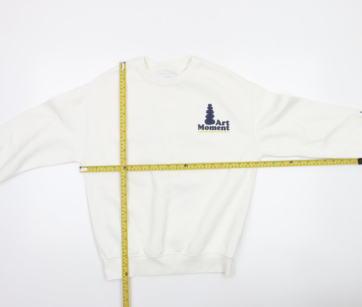 ZARA Boys White Art Moment Graphic Pullover Sweatshirt 13-14 Years