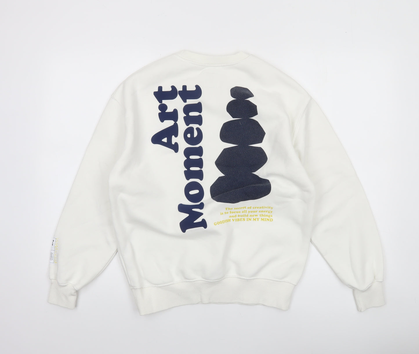 ZARA Boys White Art Moment Graphic Pullover Sweatshirt 13-14 Years