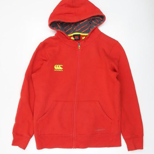 Canterbury Men's Red Full Zip Hoodie Size S Sports Fleece