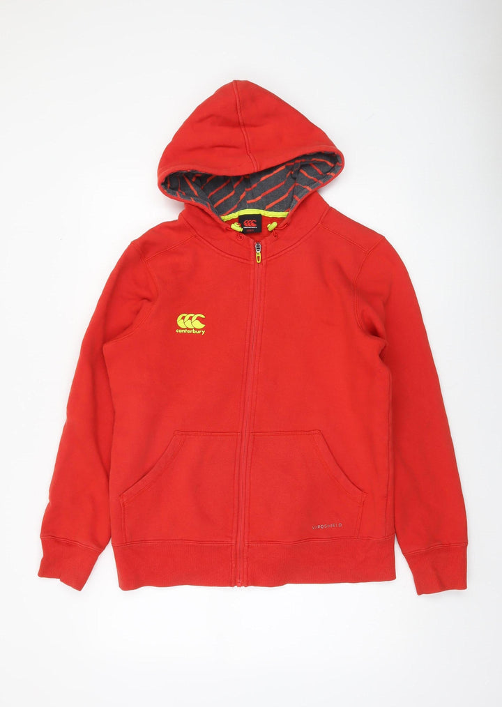 Canterbury Men's Red Full Zip Hoodie Size S Sports Fleece