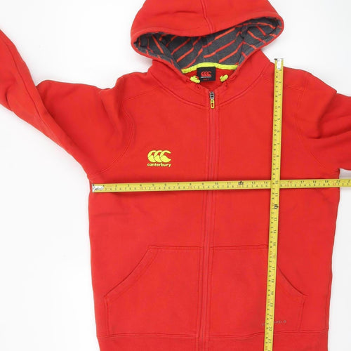 Canterbury Men's Red Full Zip Hoodie Size S Sports Fleece