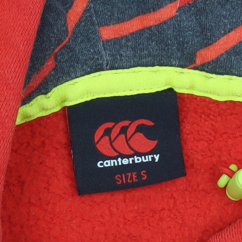 Canterbury Men's Red Full Zip Hoodie Size S Sports Fleece