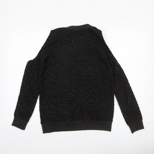Next Womens Black Cold Shoulder Pullover Sweatshirt Size 8