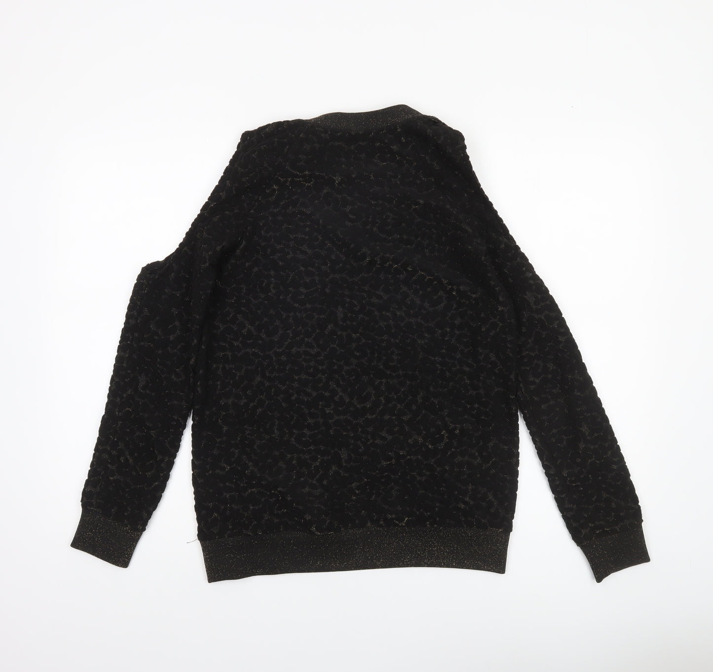 Next Womens Black Cold Shoulder Pullover Sweatshirt Size 8
