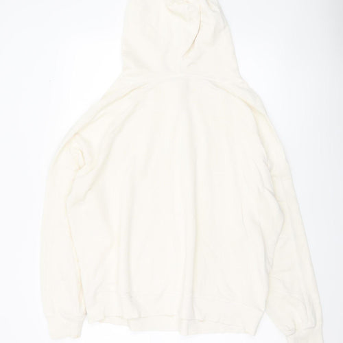 Hush Unisex Ivory Pullover Hoodie M Organic Cotton Lightweight