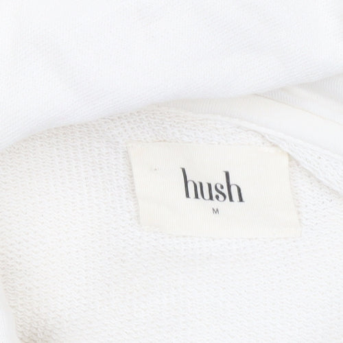 Hush Unisex Ivory Pullover Hoodie M Organic Cotton Lightweight