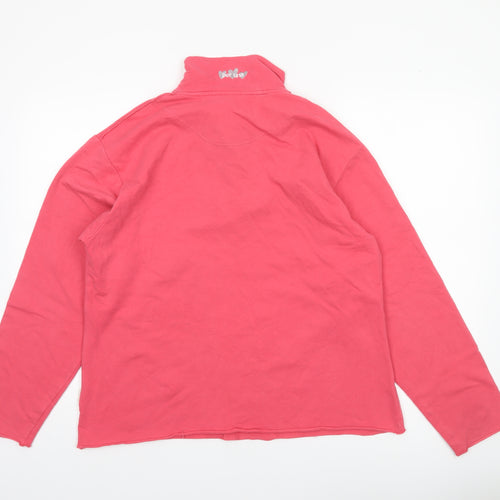 Marks and Spencer Per Una Women Pink 1/2 Zip Pullover Sweatshirt Size 18