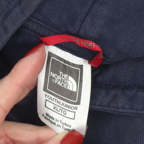 The North Face Boys Blue XL Pullover Hoodie Sweatshirt Cotton Logo
