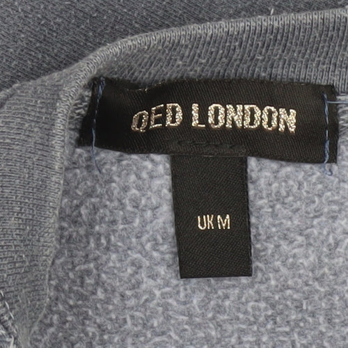 QED London Men's Blue NYC Brooklyn Sweatshirt M Crew Neck