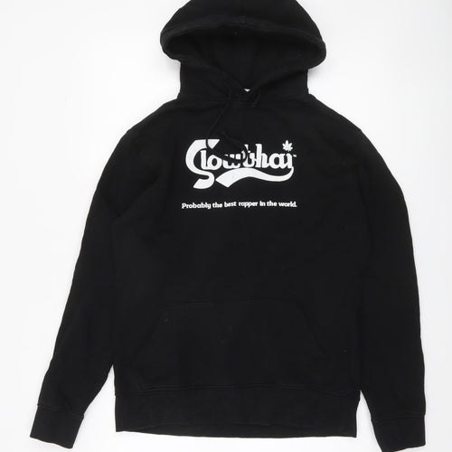 Blanks Factory Men's Black Pullover Hoodie S Graphic Print