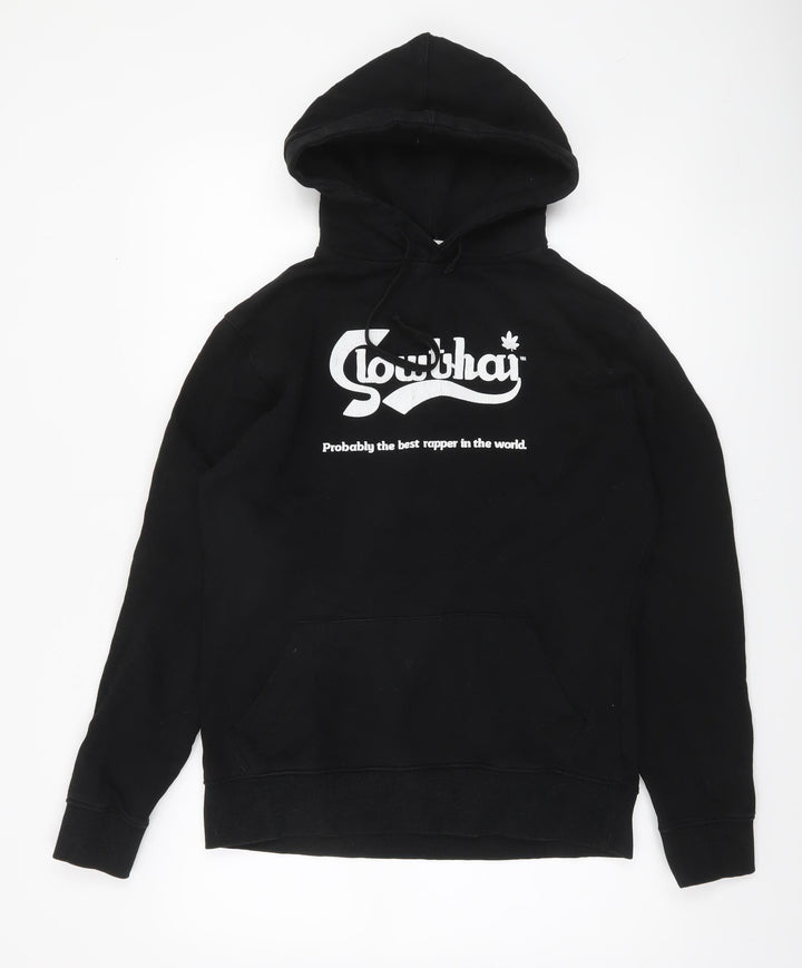 Blanks Factory Men's Black Pullover Hoodie S Graphic Print