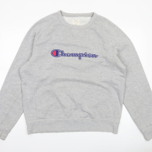 Champion Men's Grey XL Pullover Sweatshirt Classic Logo Crewneck
