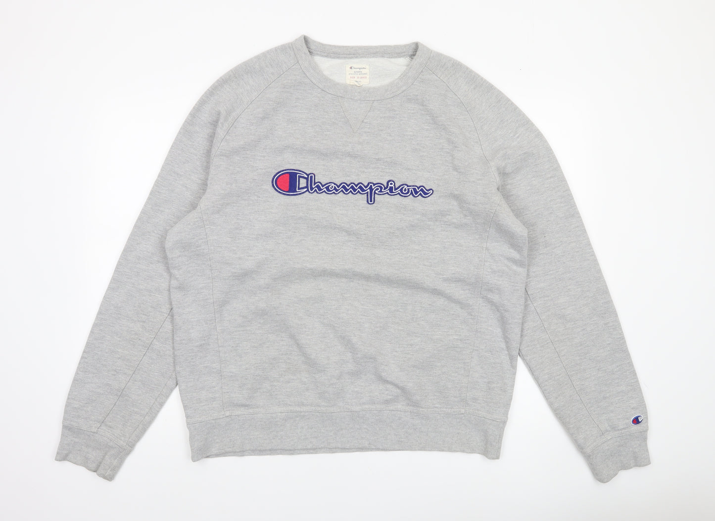 Champion Men's Grey XL Pullover Sweatshirt Classic Logo Crewneck