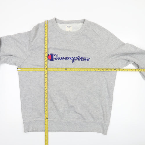 Champion Men's Grey XL Pullover Sweatshirt Classic Logo Crewneck