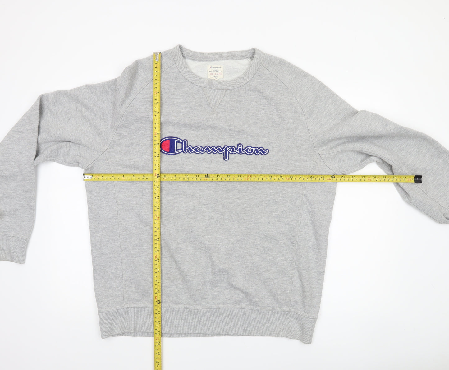 Champion Men's Grey XL Pullover Sweatshirt Classic Logo Crewneck