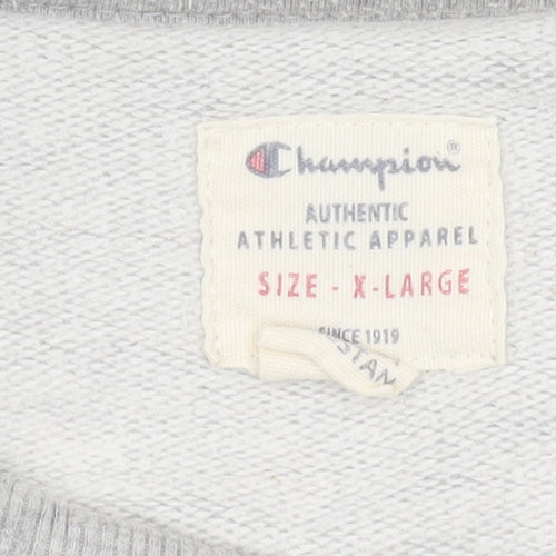 Champion Men's Grey XL Pullover Sweatshirt Classic Logo Crewneck