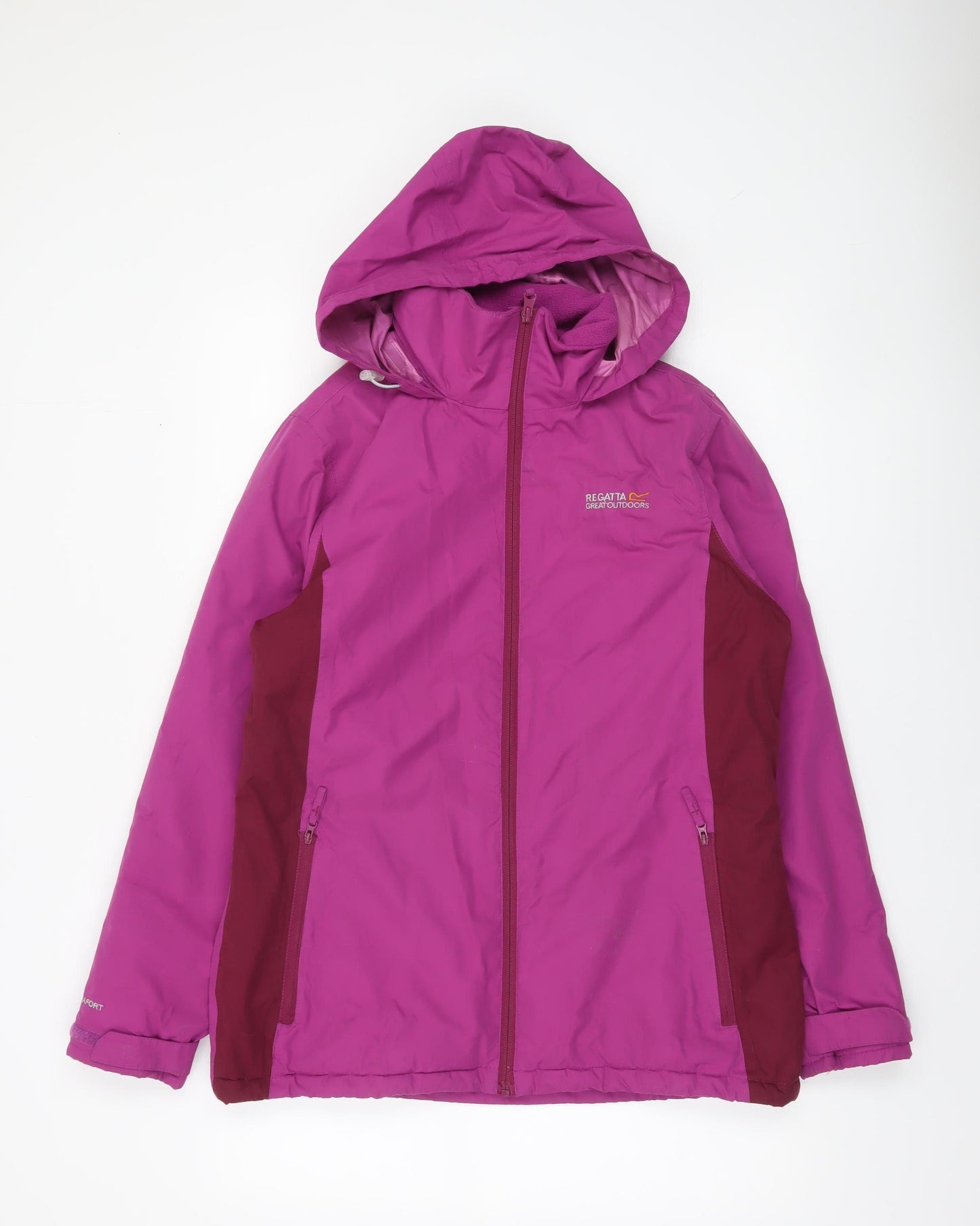 Regatta Womens Pink Waterproof Hooded Rain Jacket UK 12