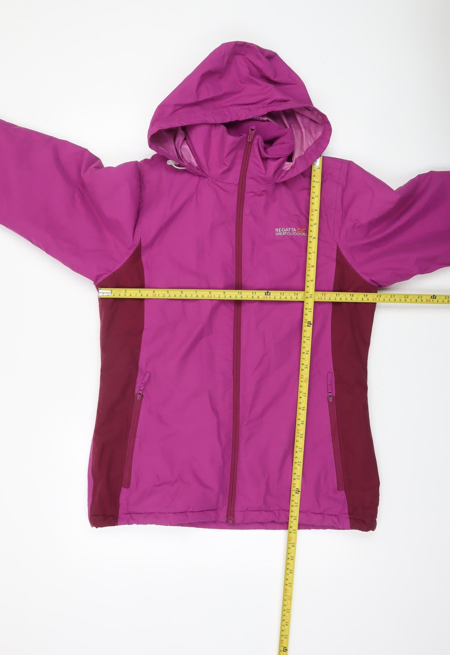 Regatta Womens Pink Waterproof Hooded Rain Jacket UK 12