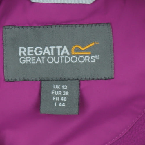 Regatta Womens Pink Waterproof Hooded Rain Jacket UK 12