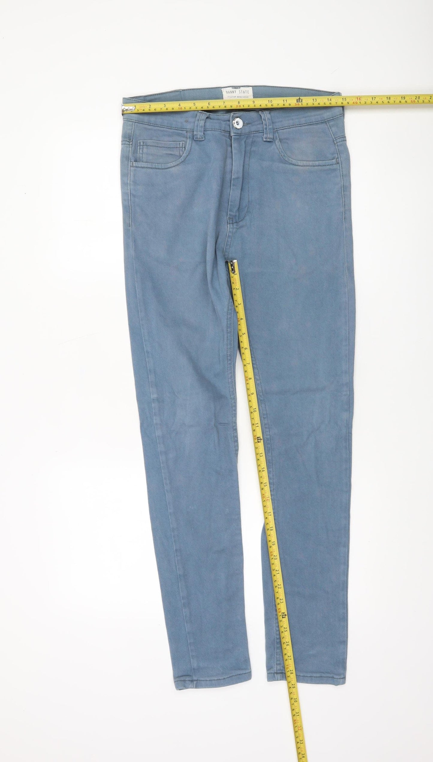 Nanny State Men's Blue Slim Fit Skinny Denim Jeans W28 L32