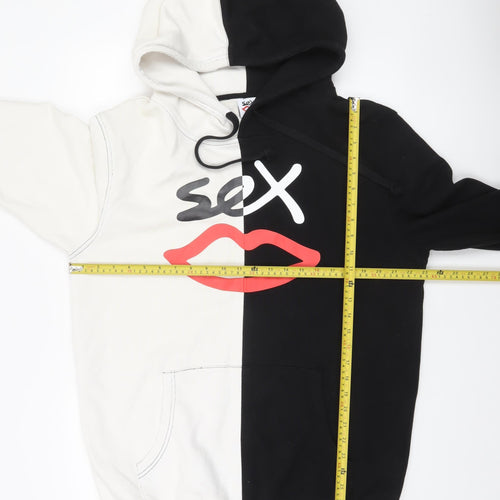 Sex Lips Men's Black & White XL Pullover Graphic Hoodie