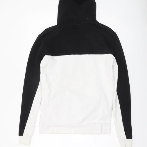 11 Degrees Men's Black White Pullover Hoodie XS Regular Fit