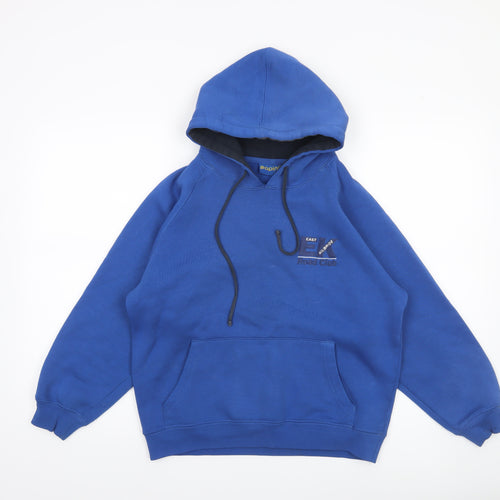 Papini Boys Blue Pullover Hoodie XS Cotton Blend Hooded Sweatshirt