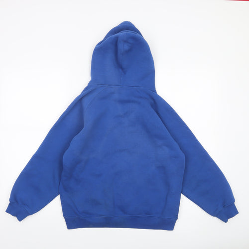 Papini Boys Blue Pullover Hoodie XS Cotton Blend Hooded Sweatshirt