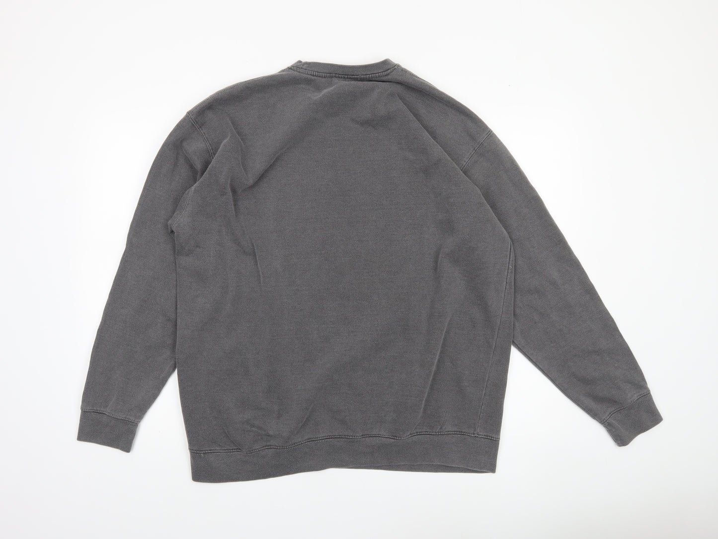 QED London Men's Grey NYC Brooklyn Sweatshirt L Pullover Crew Neck
