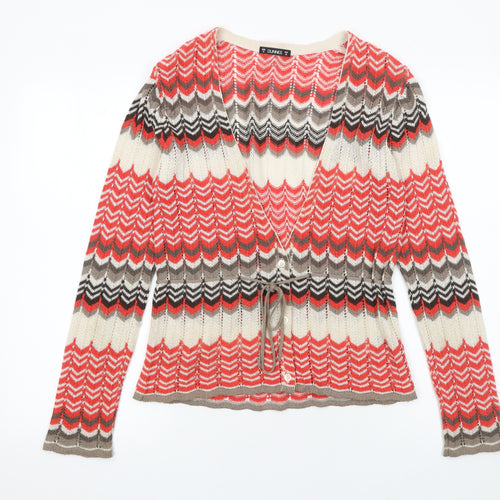 Dunnes Women Multicoloured Knit V-Neck Cardigan Size 12